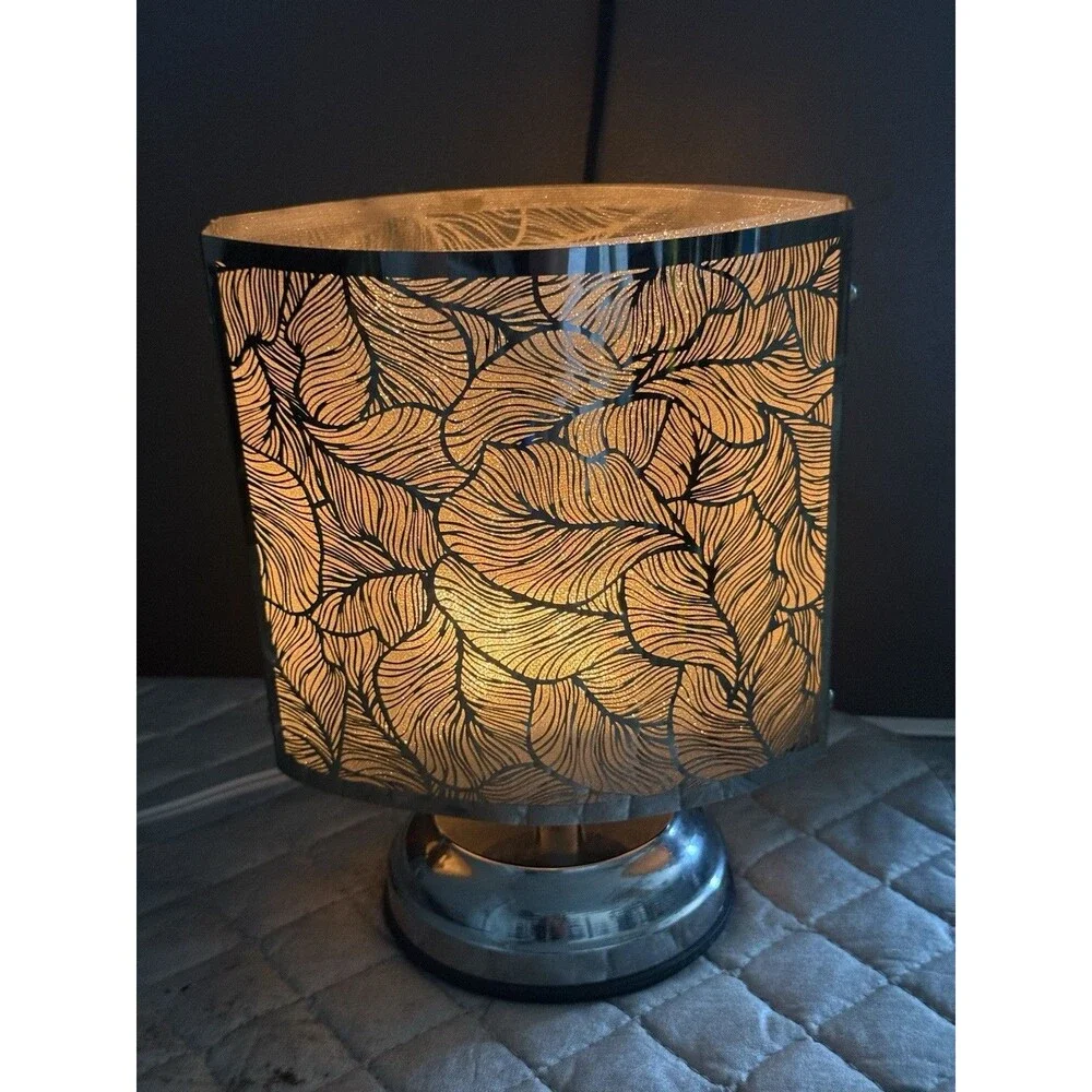 Yankee Candle Scenterpiece Electric Wax Warmer Silver Leaf Pattern Easy Meltcup